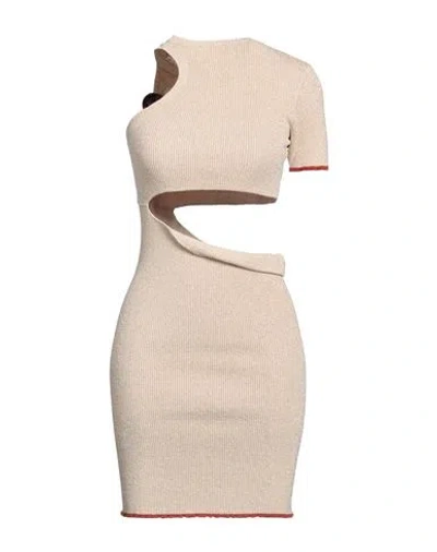 Jacquemus Brilho Cutout Metallic Ribbed-knit Mini Dress In New