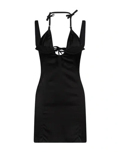 Jacquemus Woman Mini Dress Black Size 4 Viscose, Elastane, Virgin Wool