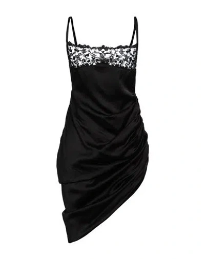 Jacquemus La Saudade Brodée Stretch Viscose Mini Dress In Black