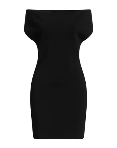 JACQUEMUS JACQUEMUS WOMAN MINI DRESS BLACK SIZE 8 VISCOSE, ELASTANE