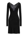 Jacquemus Womens Black Logo-plaque Slim-fit Knitted Mini Dress In Black