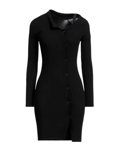 Jacquemus Woman Mini Dress Black Size 8 Wool, Polyamide, Elastane