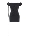 Jacquemus La Robe Ciceri Draped Minidress In Black