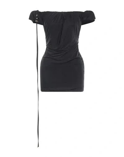 Jacquemus Woman Mini Dress Black Size M Cupro, Elastane