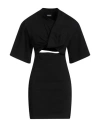 Jacquemus Bahia Twisted Cut-out Mini Dress In Black