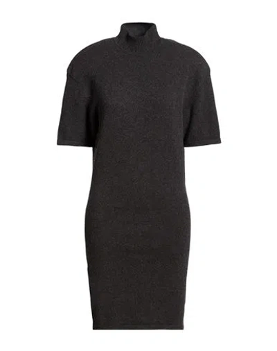 Jacquemus Woman Mini Dress Charcoal Size 6 Merino Wool, Polyamide In Gray