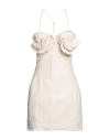 Jacquemus Woman Mini Dress Cream Size 8 Cotton In White