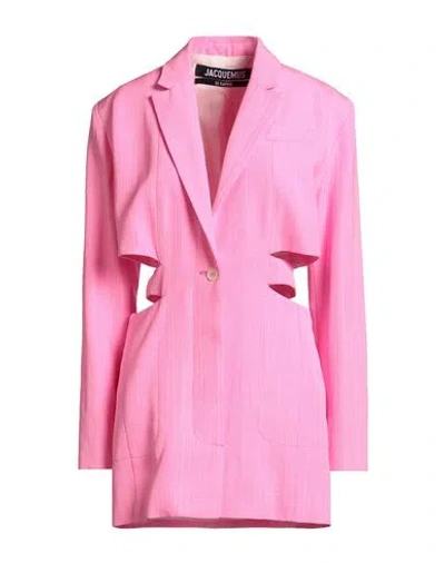 Jacquemus Woman Mini Dress Fuchsia Size 8 Viscose, Silk