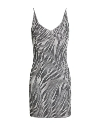 Jacquemus Woman Mini Dress Grey Size 8 Cotton, Polyamide