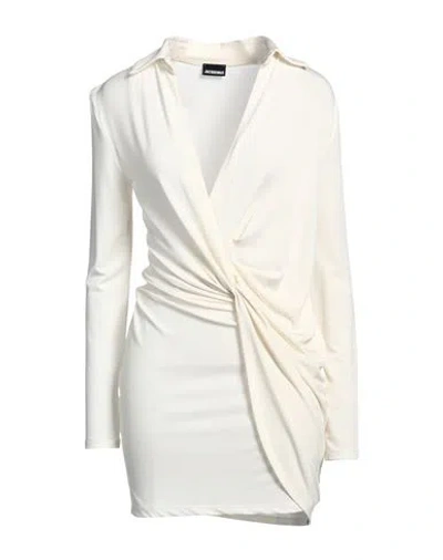 JACQUEMUS JACQUEMUS WOMAN MINI DRESS IVORY SIZE M VISCOSE, POLYAMIDE, ELASTANE