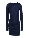 Jacquemus Woman Mini Dress Navy Size 0 Wool, Polyester, Polyamide, Elastane In Blue