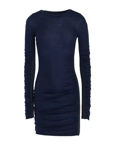 Jacquemus Woman Mini Dress Navy Size 0 Wool, Polyester, Polyamide, Elastane In Blue