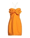 Jacquemus Woman Mini Dress Orange Size 8 Cotton