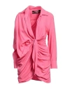 Jacquemus Women's Bahia Asymmetric Mini Dress In Fuchsia
