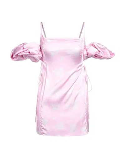 JACQUEMUS JACQUEMUS WOMAN MINI DRESS PINK SIZE 6 VISCOSE, ELASTANE