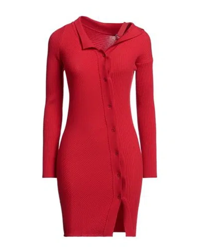 Jacquemus Woman Mini Dress Red Size 6 Wool, Polyamide, Elastane