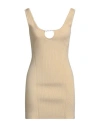 Jacquemus Scalloped Mini Dress In Beige