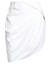 Jacquemus La Mini Jupe Saudade Draped Miniskirt In White