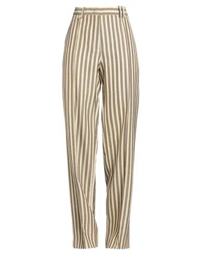 Jacquemus Woman Pants Beige Size 10 Linen, Viscose, Polyester In Multi