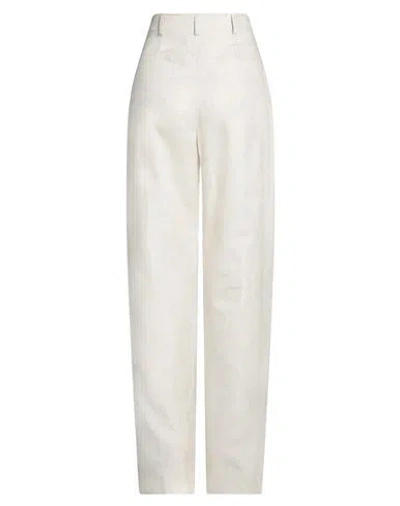 Jacquemus Woman Pants Beige Size 4 Viscose, Linen