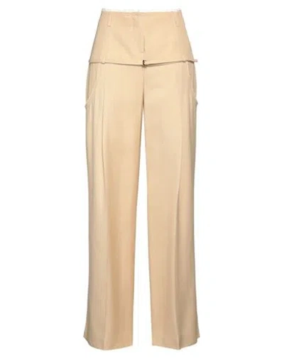 JACQUEMUS JACQUEMUS WOMAN PANTS BEIGE SIZE 6 VISCOSE