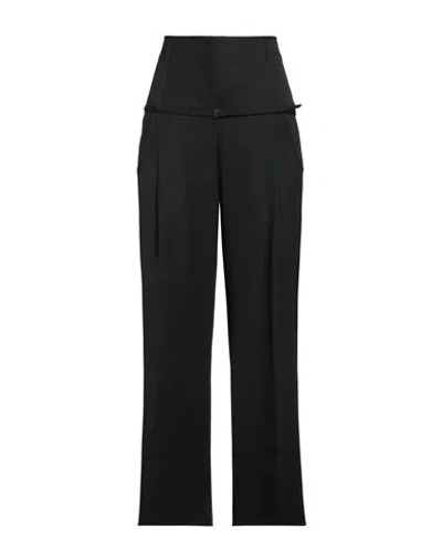 JACQUEMUS JACQUEMUS WOMAN PANTS BLACK SIZE 2 VIRGIN WOOL