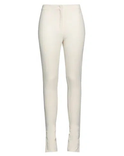 Jacquemus Woman Pants Cream Size 4 Viscose, Linen, Elastane In White