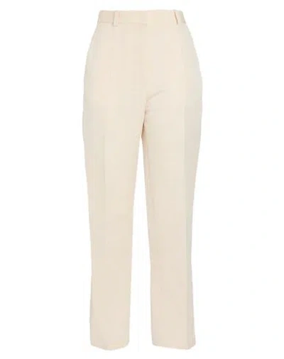 Jacquemus Woman Pants Cream Size 6 Viscose, Linen, Polyamide In Neutral