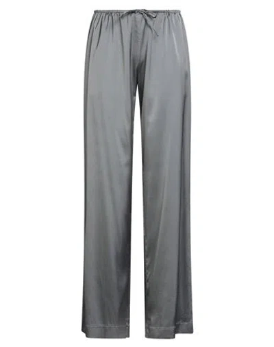 JACQUEMUS JACQUEMUS WOMAN PANTS GREY SIZE 6 VISCOSE, ELASTANE