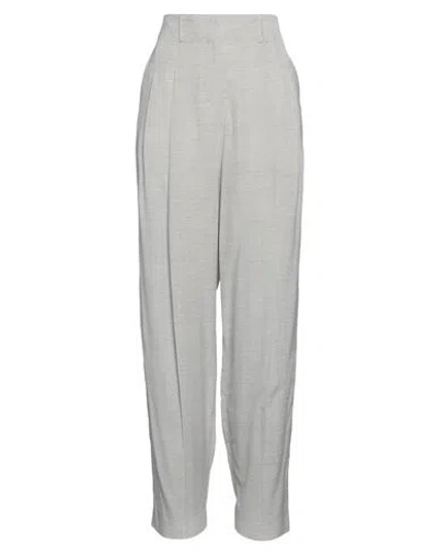 JACQUEMUS JACQUEMUS WOMAN PANTS LIGHT GREY SIZE 10 VISCOSE