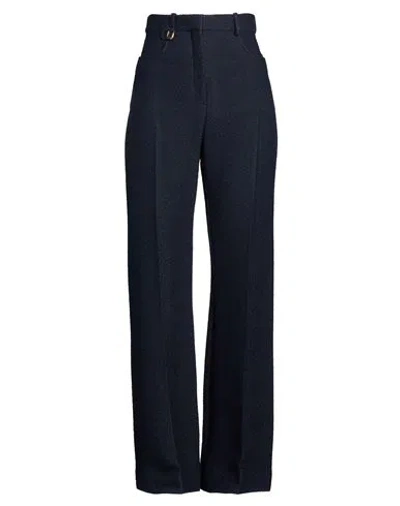 Jacquemus Woman Pants Midnight Blue Size 2 Viscose, Linen