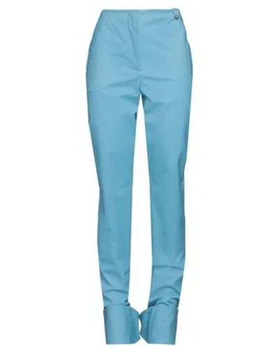 Jacquemus Woman Pants Pastel Blue Size 4 Virgin Wool