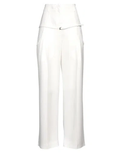 Jacquemus Woman Pants White Size 6 Viscose