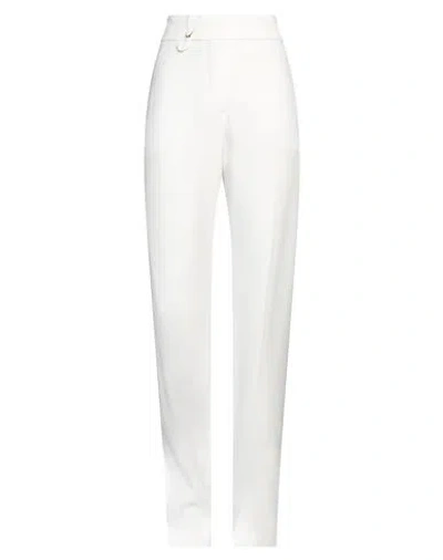 Jacquemus Woman Pants White Size 8 Viscose