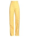 Jacquemus Le Pantalon Sauge Twill High Rise Pants In Yellow