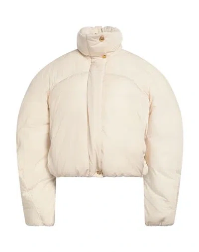 JACQUEMUS JACQUEMUS WOMAN PUFFER IVORY SIZE 2 POLYAMIDE