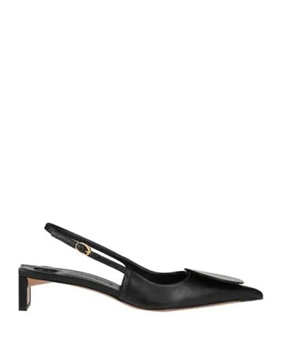 JACQUEMUS JACQUEMUS WOMAN PUMPS BLACK SIZE 7 LEATHER