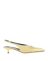 Jacquemus Les Slingbacks Cubisto Basses Slingback Pumps In Gold