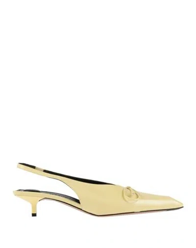 JACQUEMUS JACQUEMUS WOMAN PUMPS YELLOW SIZE 8 LEATHER