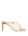 Jacquemus Woman Sandals Beige Size 10 Leather