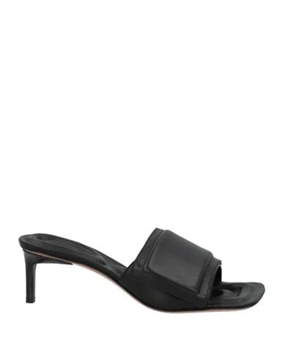 Jacquemus Woman Sandals Black Size 7 Soft Leather