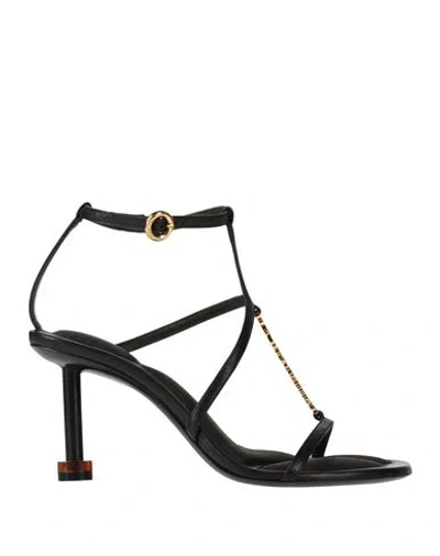 Jacquemus Woman Sandals Black Size 7 Textile Fibers