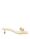 Jacquemus Geometric Buckle Mules In White
