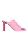 Jacquemus Woman Sandals Pink Size 6 Leather