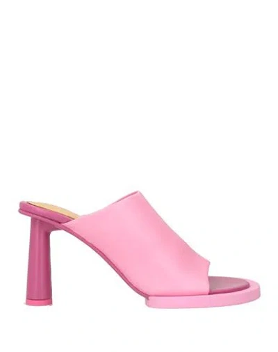Jacquemus Woman Sandals Pink Size 6 Leather
