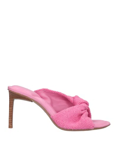 Jacquemus Les Mules Bagnu Sandals In Pink Leather