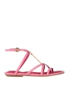 Jacquemus Les Sandales Pralu Plates Leather Sandals In Pink