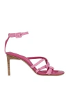 Jacquemus Woman Sandals Pink Size 8 Leather In Pink
