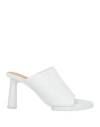 Jacquemus Woman Sandals White Size 7 Leather