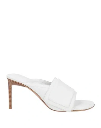 Jacquemus Woman Sandals White Size 8 Leather